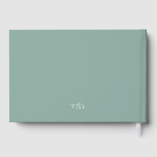 Eukalyptus-Hochzeit in Grün und Gold Gästebuch (Rückseite)