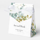 Eukalyptus-Hochzeit in Grün und Gold Geschenkschachtel (Vorderseite)
