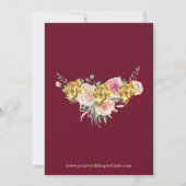 Eukalyptus-Hochzeit in Rosa und Gold-Rose Einladung (Rückseite)