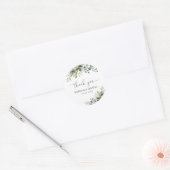 Eukalyptus-Hochzeit Klassischer Rund Sticker (Umschlag)