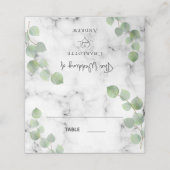 Eukalyptus-Hochzeit Platzkarte (Außenseite Aufgefaltet)