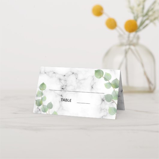 Eukalyptus-Hochzeit Platzkarte (Vorderseite)