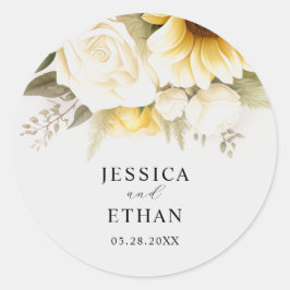 Eukalyptus-Hochzeit Runder Aufkleber