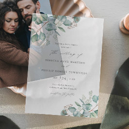 Eukalyptus-Hochzeit von Hand Pergament Einladungen