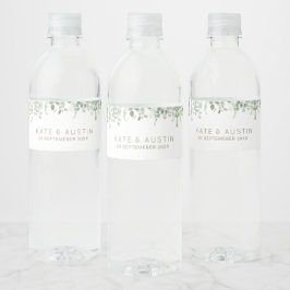 Eukalyptus-Hochzeit Wasserflaschenetikett
