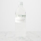 Eukalyptus-Hochzeit Wasserflaschenetikett (Vorderseite)