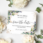 Eukalyptus-Hochzeitgold Save the Date Flyer