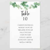 Eukalyptus-Hochzeitkarte (Rückseite)