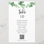Eukalyptus-Hochzeits-Sitzplan-QR-Code (Vorderseite)