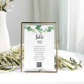 Eukalyptus-Hochzeits-Sitzplan-QR-Code