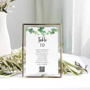 Eukalyptus-Hochzeits-Sitzplan-QR-Code