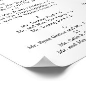 Eukalyptus Hochzeitscharakter Poster (Ecke)