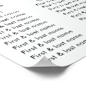 Eukalyptus-Hochzeitsdiagramm Poster (Ecke)