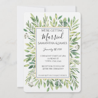 Eukalyptus-Hochzeitseinladung Einladung