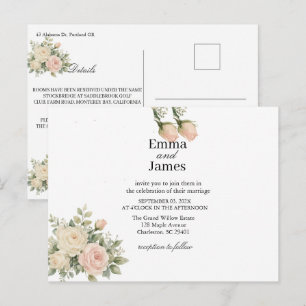 EUKALYPTUS-HOCHZEITSEINLADUNG POSTKARTE