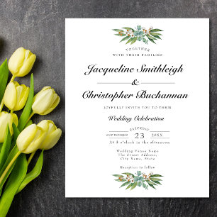 Eukalyptus-Hochzeitseinladung zum kleinen Preis Flyer