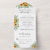 Eukalyptus-Hochzeitsempfang All In One Einladung (Innen Boden)