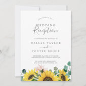 Eukalyptus-Hochzeitsempfang Einladung (Vorderseite)