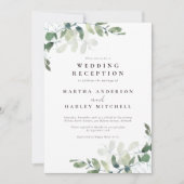 Eukalyptus-Hochzeitsempfang Einladung (Vorderseite)
