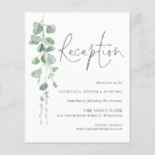 Eukalyptus-Hochzeitsempfangsbuchung (Vorderseite)