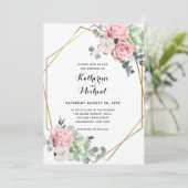 Eukalyptus-Hochzeitsfeier Einladung (Stehend Vorderseite)