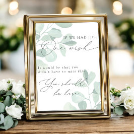 Eukalyptus-Hochzeitsfeier im Zeichen des liebenden Poster