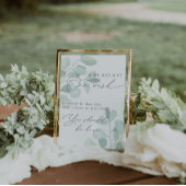 Eukalyptus-Hochzeitsfeier im Zeichen des liebenden Poster