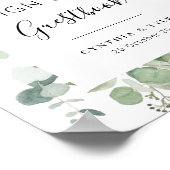 Eukalyptus-Hochzeitsguestbook Poster (Ecke)