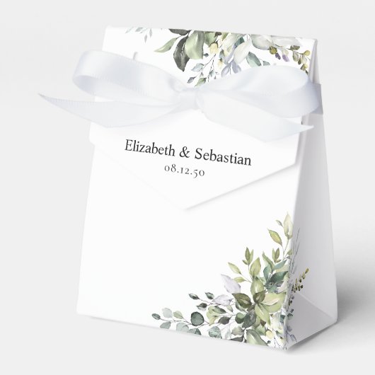 Eukalyptus-Hochzeitsgunst-Box Geschenkschachtel (Vorderseite)