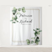 Eukalyptus-Hochzeitskulisse Wandteppich (Vorderseite)