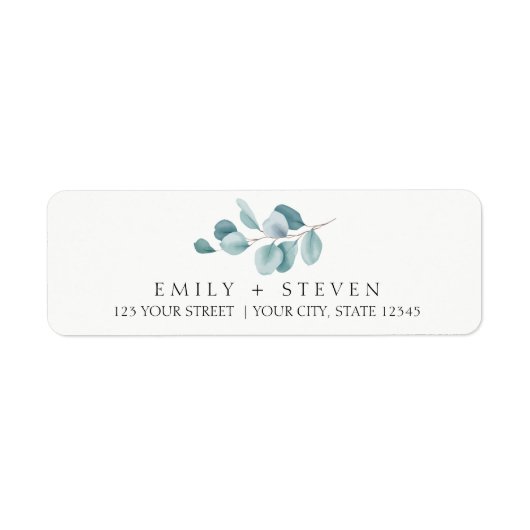Eukalyptus-Hochzeitslabel (Vorne)