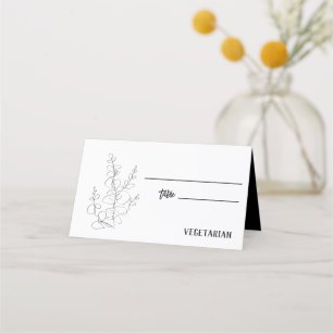 Eukalyptus Hochzeitsmenü Auswahl Platzkarte