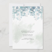 Eukalyptus-Hochzeitspaar Einladung (Rückseite)