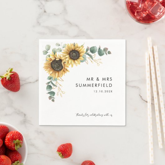 Eukalyptus-Hochzeitspapier Serviette (Beispiel)