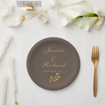 Eukalyptus-Hochzeitspapier-Teller