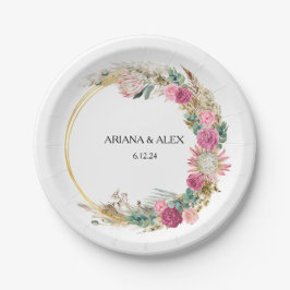 Eukalyptus-Hochzeitspapier-Teller Pappteller