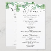 Eukalyptus-Hochzeitsprogramm | Botanische Freiluft (Vorne/Hinten)