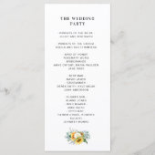 Eukalyptus-Hochzeitsprogramm für Aquarellsonnenblu Programm (Rückseite)