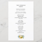 Eukalyptus-Hochzeitsprogramm für rustikale Sonnenb (Rückseite)