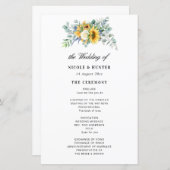 Eukalyptus-Hochzeitsprogramm für rustikale Sonnenb (Vorne/Hinten)