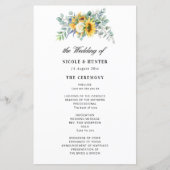 Eukalyptus-Hochzeitsprogramm für rustikale Sonnenb (Vorderseite)