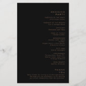 Eukalyptus-Hochzeitsprogramm für Schwarze formale (Rückseite)