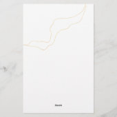 Eukalyptus-Hochzeitsprogramm für Sonnenblumen Briefpapier (Rückseite)