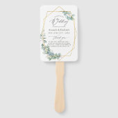 Eukalyptus-Hochzeitsprogramm für Wasserfarben Fächer (Vorderseite)