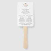 Eukalyptus-Hochzeitsprogramm in Rosa-Dusty-Rose Fächer (Rückseite)