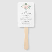 Eukalyptus-Hochzeitsprogramm in Rosa-Dusty-Rose Fächer (Vorderseite)