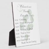 Eukalyptus-Hochzeitsprogramm, Rustikale Botanische Fotoplatte (Seite)