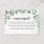 Eukalyptus-Hochzeitsrezept Begleitkarte (Vorderseite)