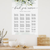 Eukalyptus-Hochzeitssitzplan Poster (Küche)