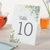 Eukalyptus-Hochzeitsstiftung in Grün und Gold Sockelschild (In Situ)